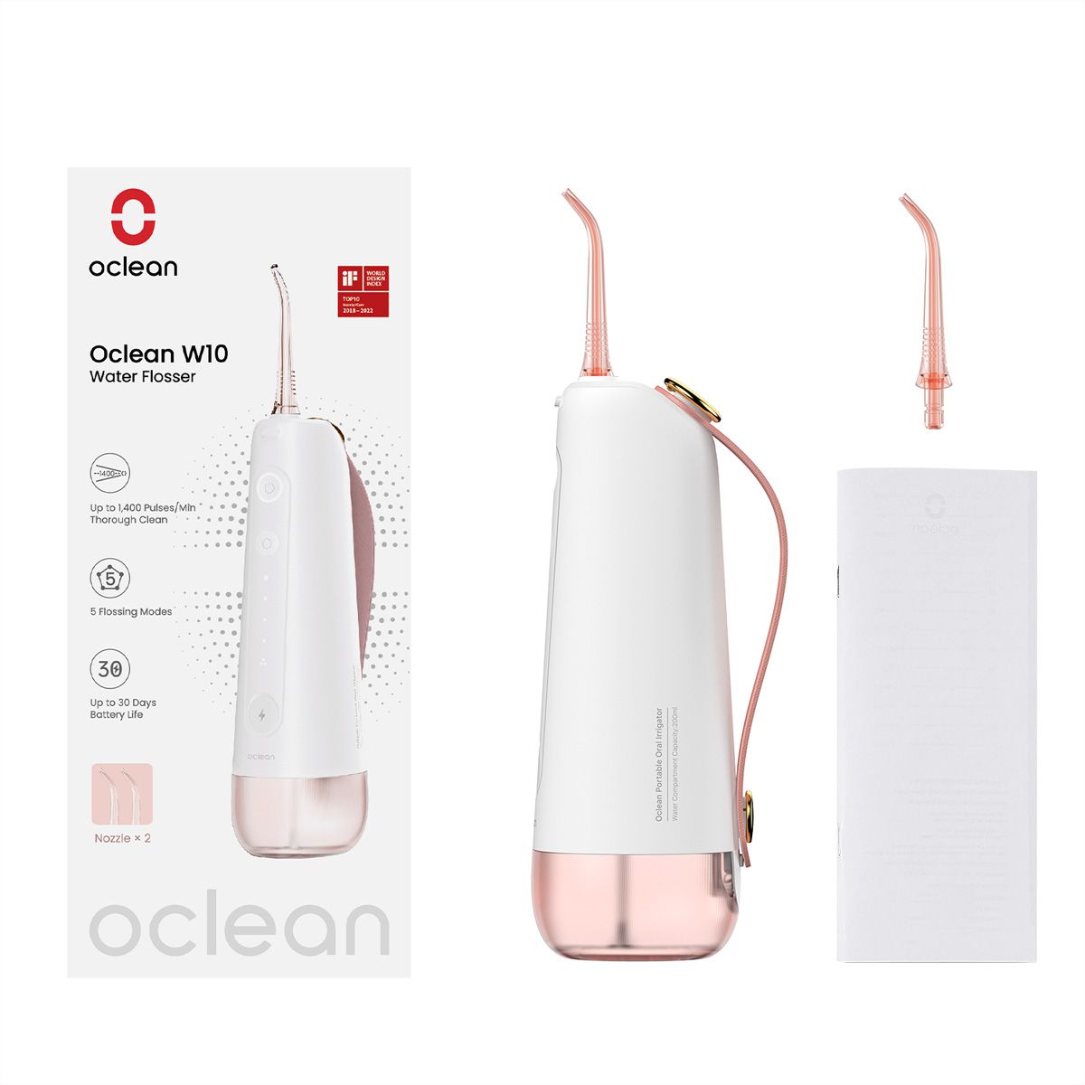 Oclean Oral Irrigator W10, rose