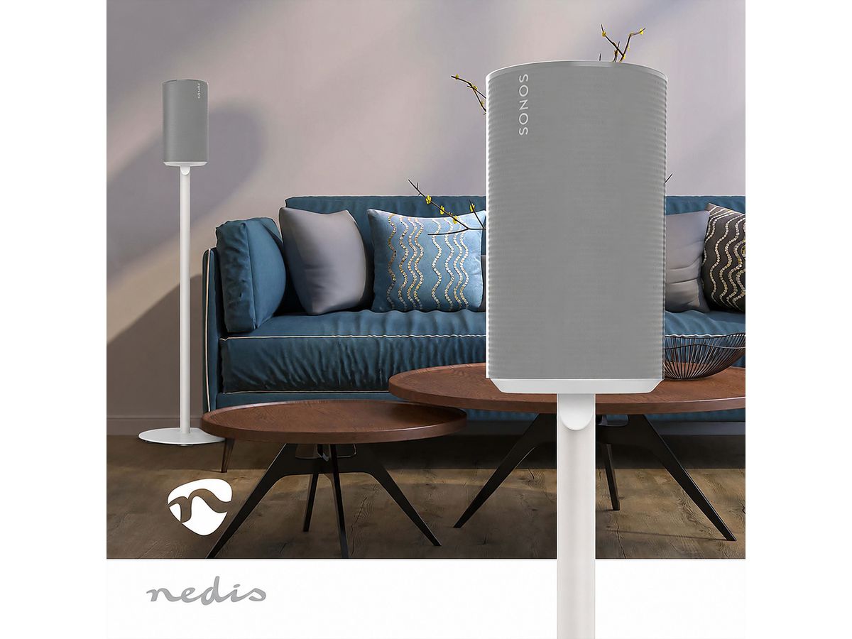Nedis Lautsprecherständer für Sonos Era100 weiss, Ständer, 3 kg, Kabelmanagement