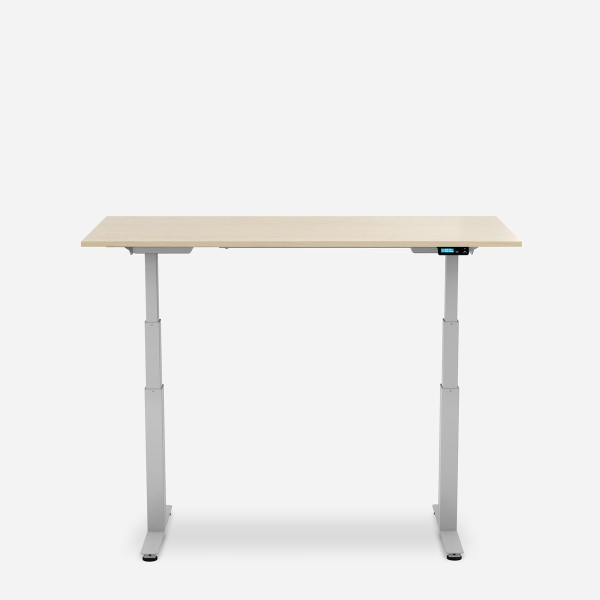 WRK21 Bureau Work 160 x 80 cm, Hauteur réglable, Mandal érable / Gris