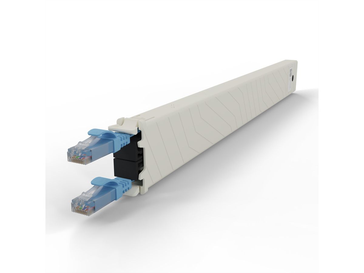 patchbox.one Cassette 8RU UTP bleu Cat.6a 0,8 m