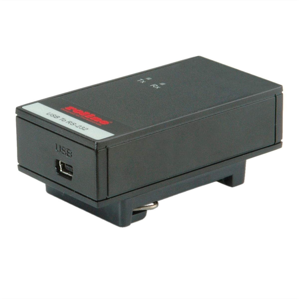 ROLINE Adaptateur USB 2.0 vers RS-232 pour rail DIN, 1 port