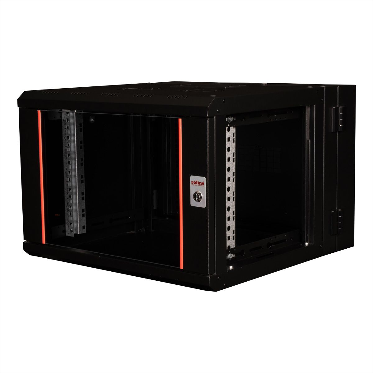 ROLINE 19" Boîtier mural Pro 7U, 600x600 LxP pivotant en 2 parties noir