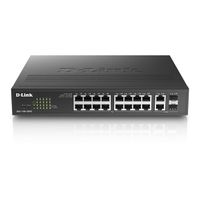 D-Link DGS-1100-18PV2 Commutateur intelligent Gigabit 18 ports PoE +, 130 Watt
