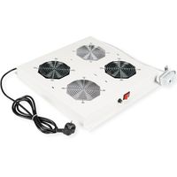 ROLINE 19" Unité de ventilation pour toit, 2 ventilateurs, thermostat, gris