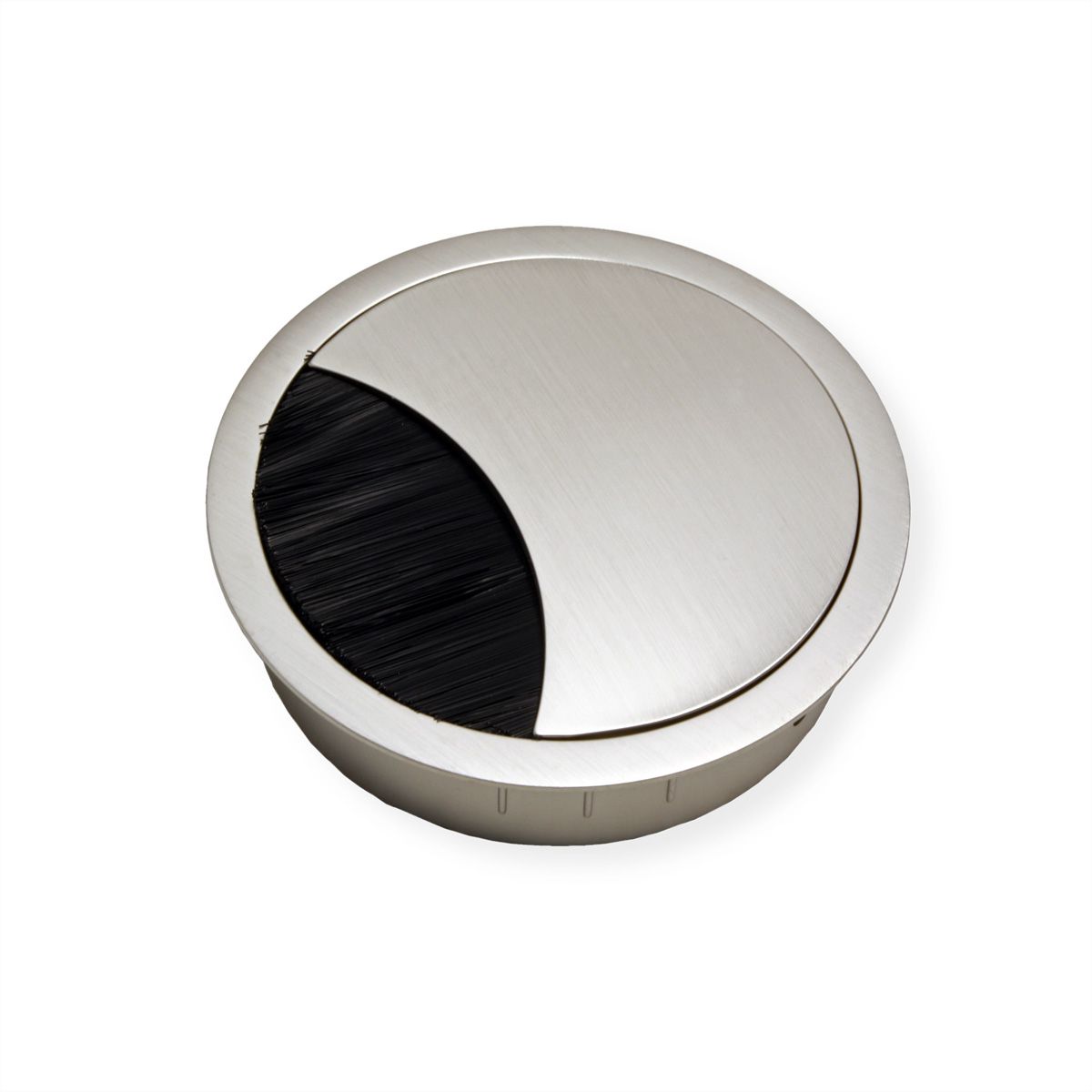 BACHMANN LOOP ROUND Passe-câbles, rond, argent