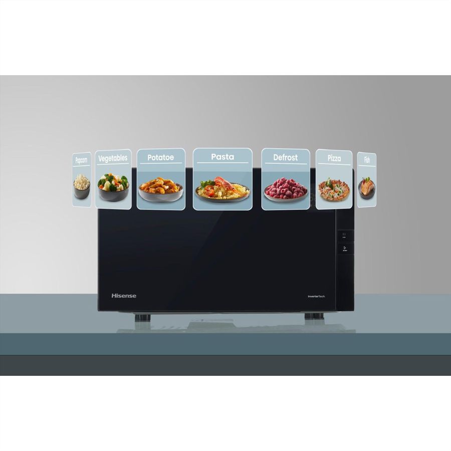 Hisense Mikrowelle H25MOBS4HGI, mit Grill, 25L, schwarz