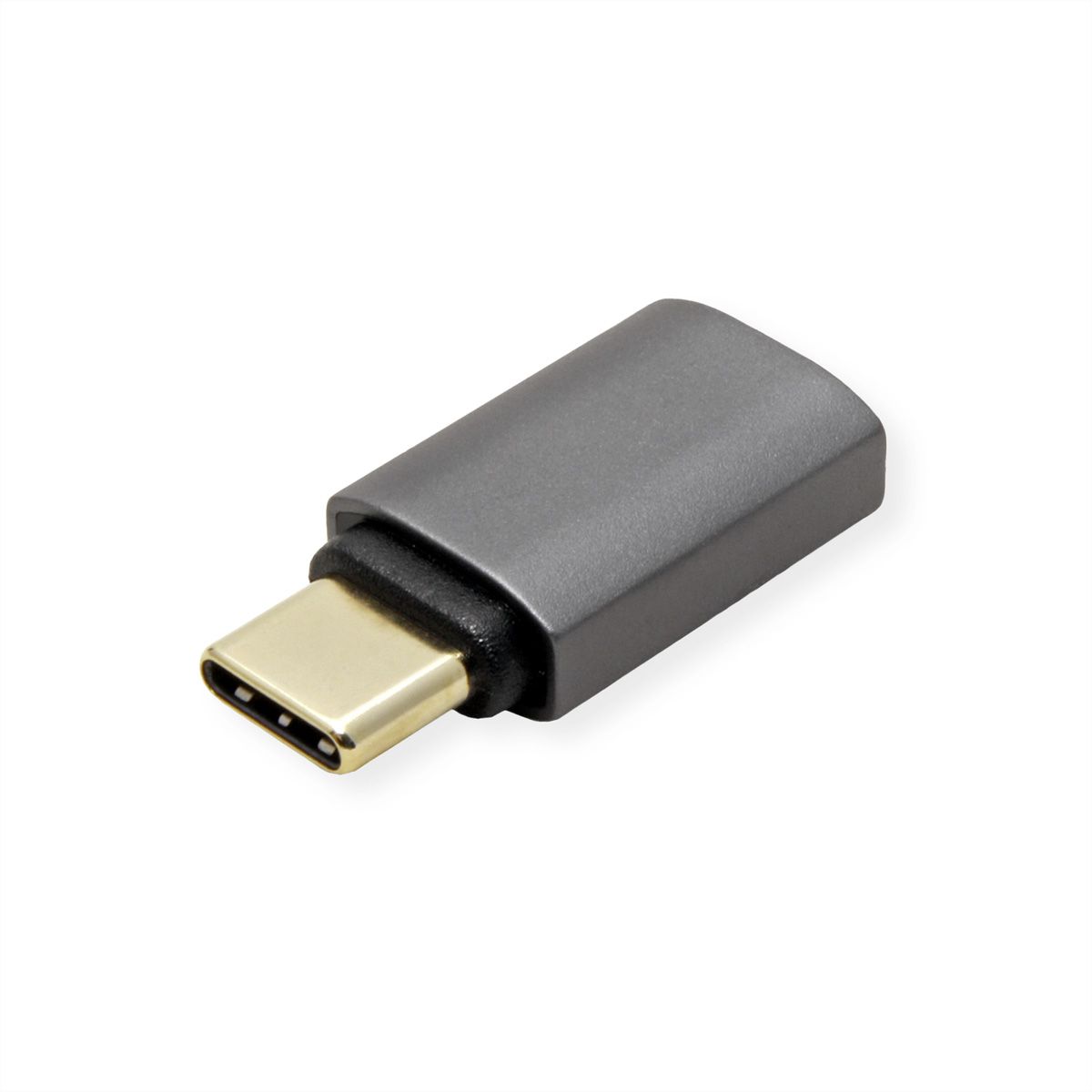 ROLINE Adaptateur USB4 Gen 3x2, Aluminium, Type C, M/F, argent