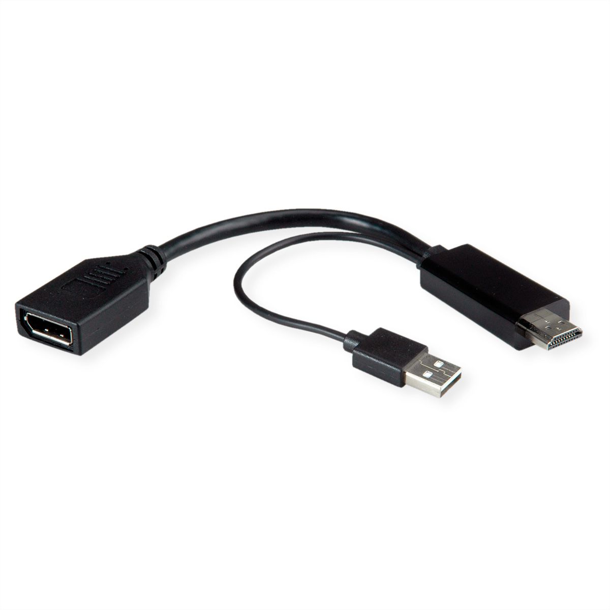 ROLINE Adaptateur HDMI - DisplayPort, v1.2, 4K, HDMI M - DP F, Actif