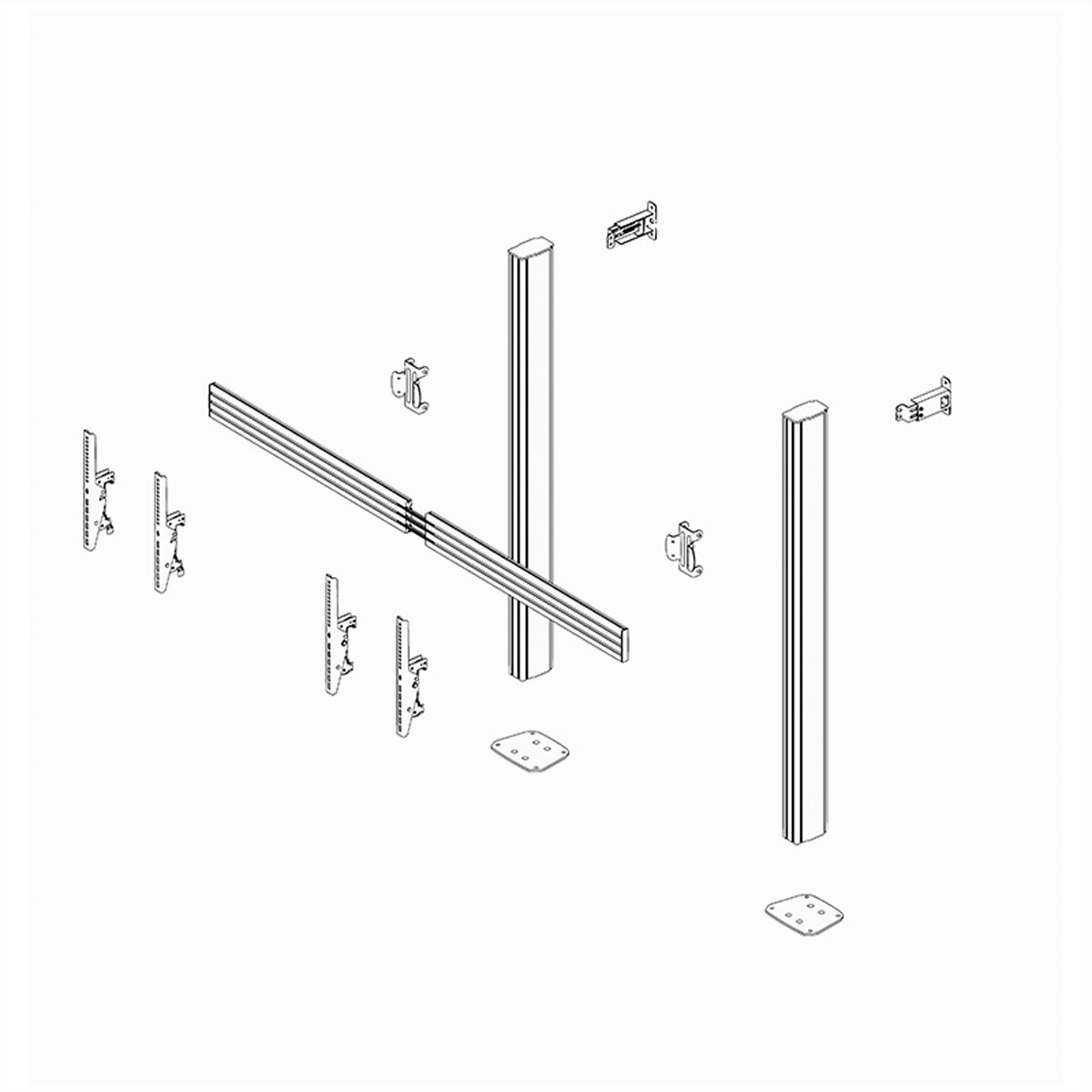 Hagor Système de stand CPS Floor-Wall/bolt down 2x 55-65