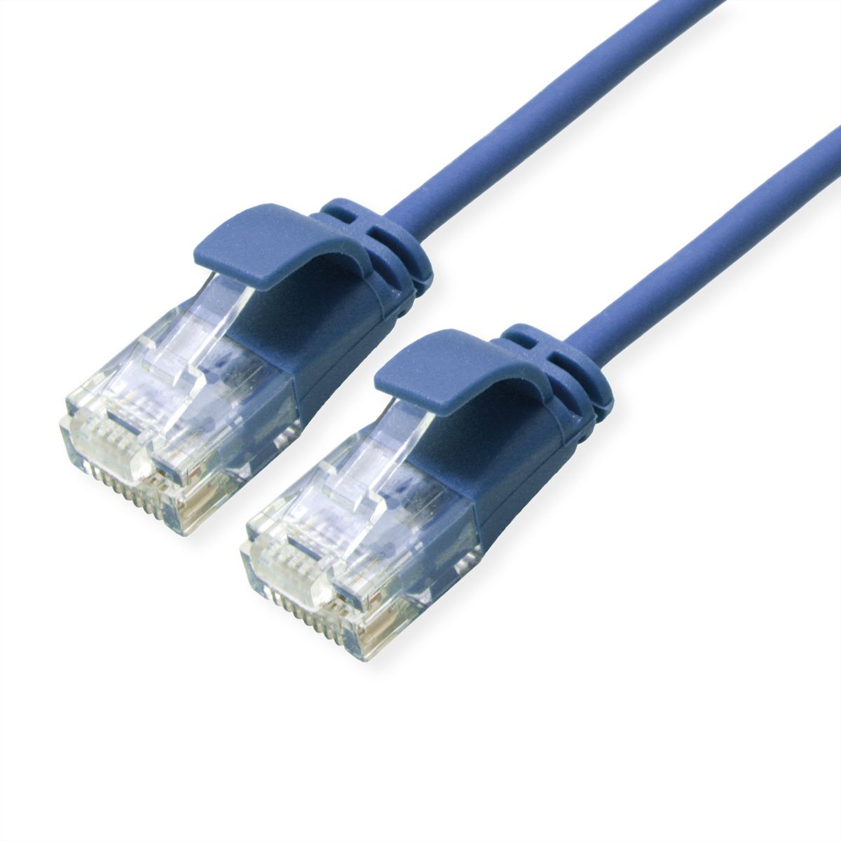 ROLINE GREEN Cordon Data Center UTP Cat.6A (Classe EA), LSOH, slim, bleu, 0,15 m
