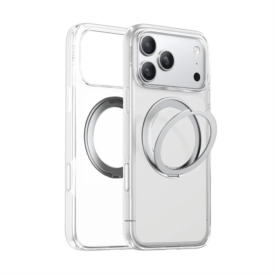 Torras Upro Ostand Schutzhülle, iPhone 17 Pro, MagSafe, transparent