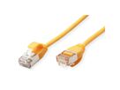 ROLINE Cordon DataCenter U/FTP Cat.6A (Classe EA), LSOH, slim, jaune, 1 m