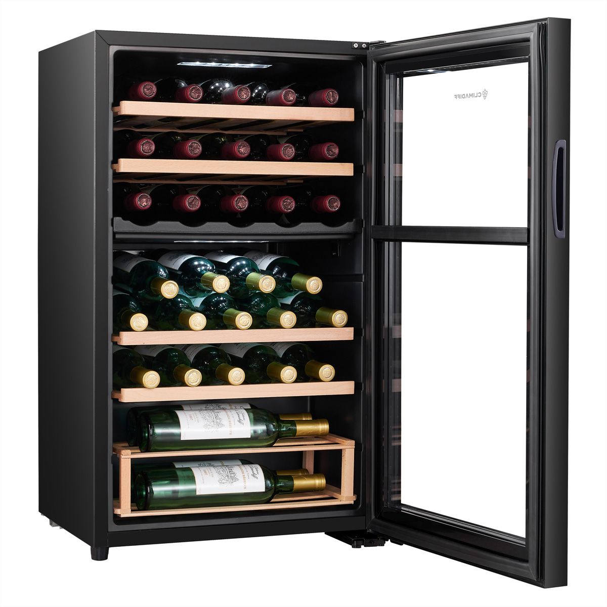 Climadiff Armoire à vin CEPAGE33DZ, Autonome, 2 zones, 33 bouteilles