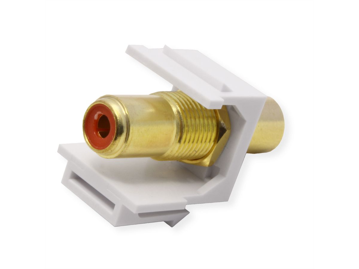 VALUE Coupleur Keystone RCA, plastique, rouge