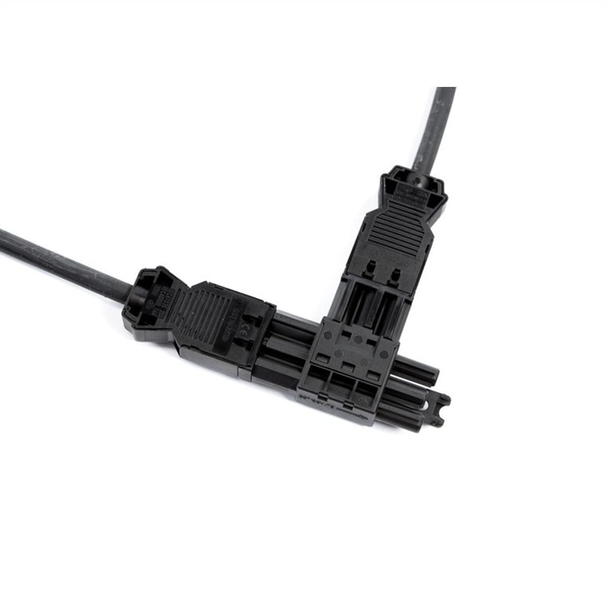 BACHMANN Bloc de distribution WIELAND GST18 1xIn/2xOut avec pattes de blocage, noir