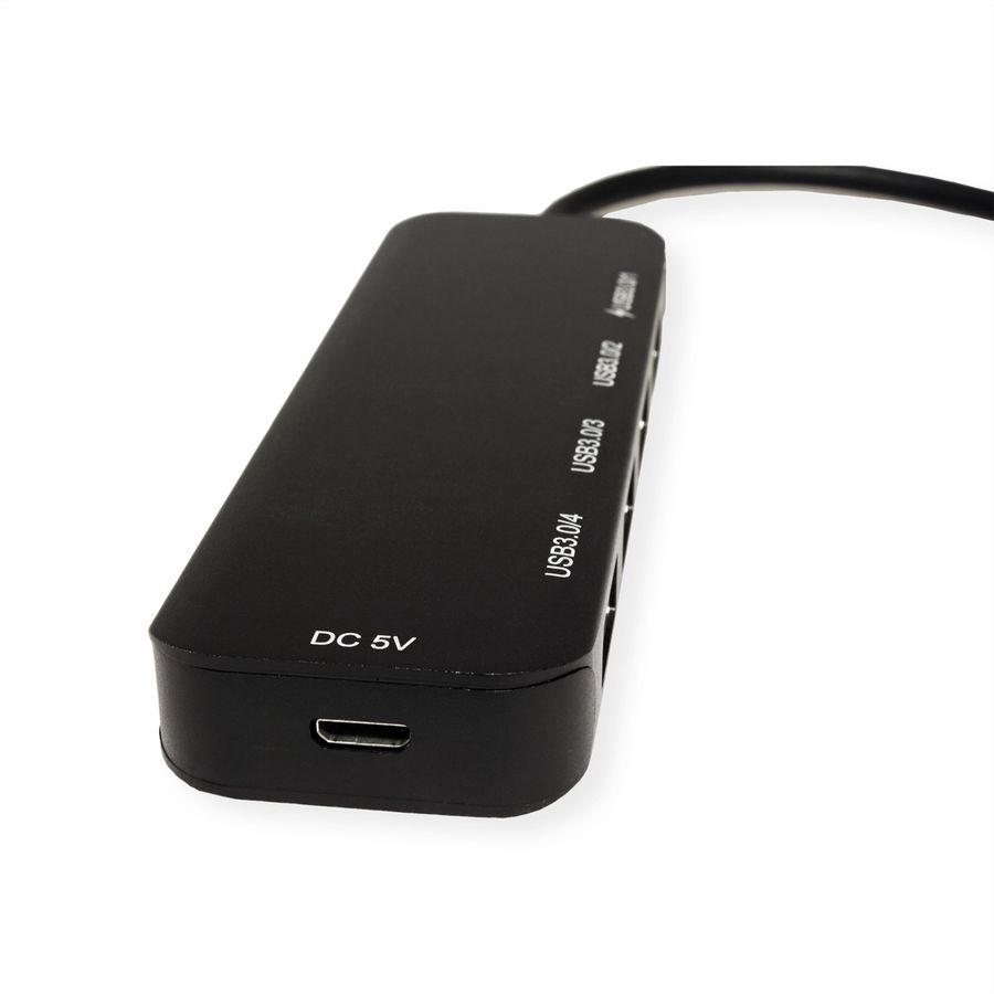 VALUE USB 3.2 Gen 1 Hub, 4fach, Typ C Anschlusskabel