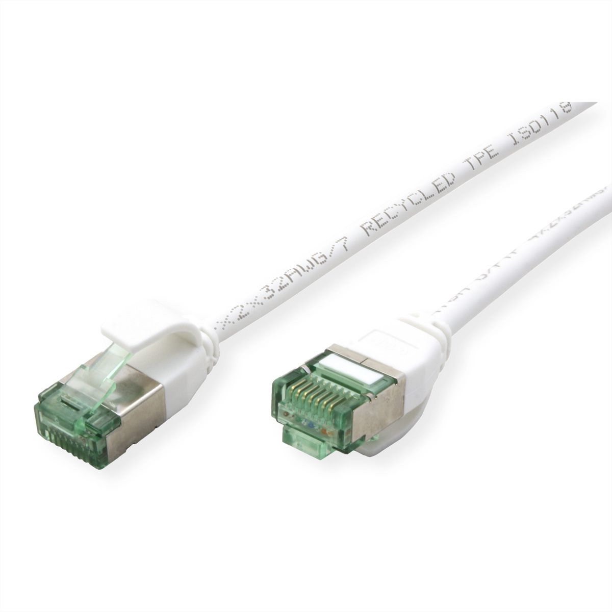 ROLINE RM Cordon DataCenter U/FTP Cat.6A (Classe EA), slim, blanc, 2 m