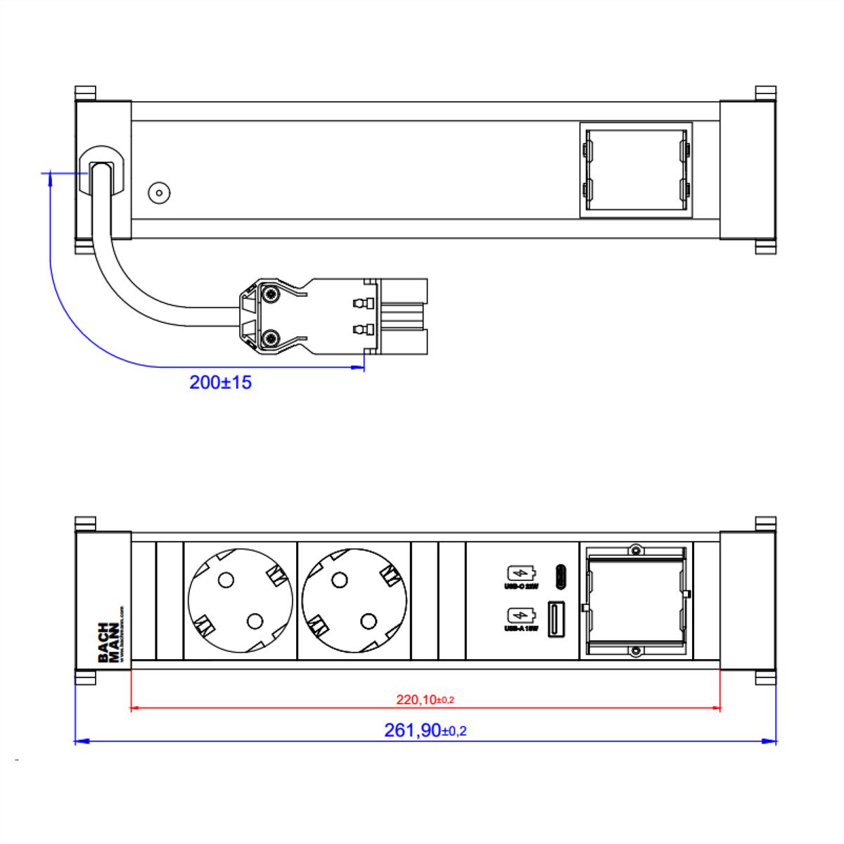 BACHMANN POWER FRAME M 2xCEE7/3, ALLEMAND
