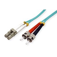 VALUE Câble FO 50/125µm, LC/ST, OM3, LSOH, turquoise, 0,5 m