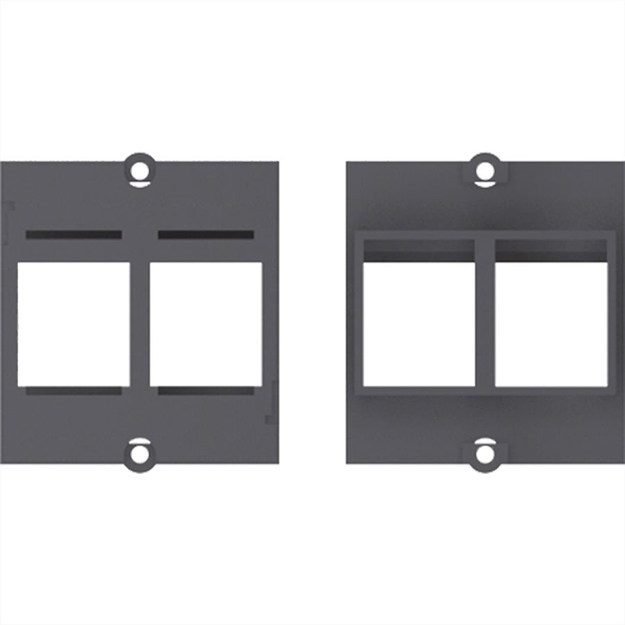 BACHMANN Custom Modul Cadre 2x Keystone, noir