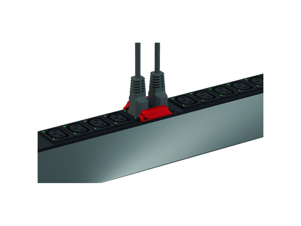 BACHMANN Steckdosenleiste 19" 1HE 12x C13 Buchse, Schutzkontakt-Stecker