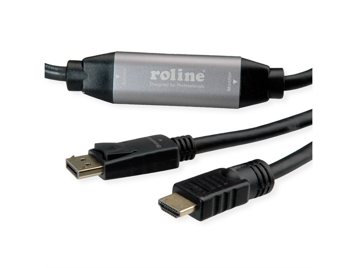 ROLINE DisplayPort Kabel DP - UHDTV, ST/ST, schwarz, 7,5 m