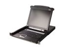 ATEN CL5708MW 43cm wide LCD KVM Switch, USB-PS/2,VGA, 8 Port, DE-Layout