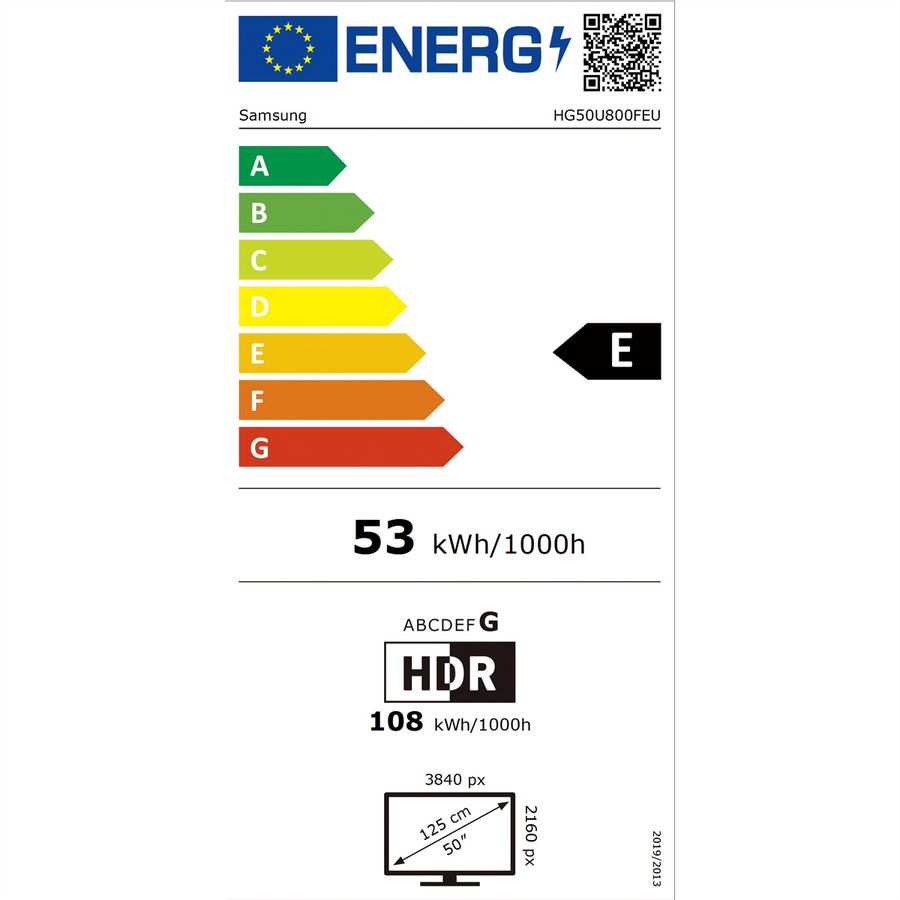 Samsung Hotel TV HG50U800, 50", noir