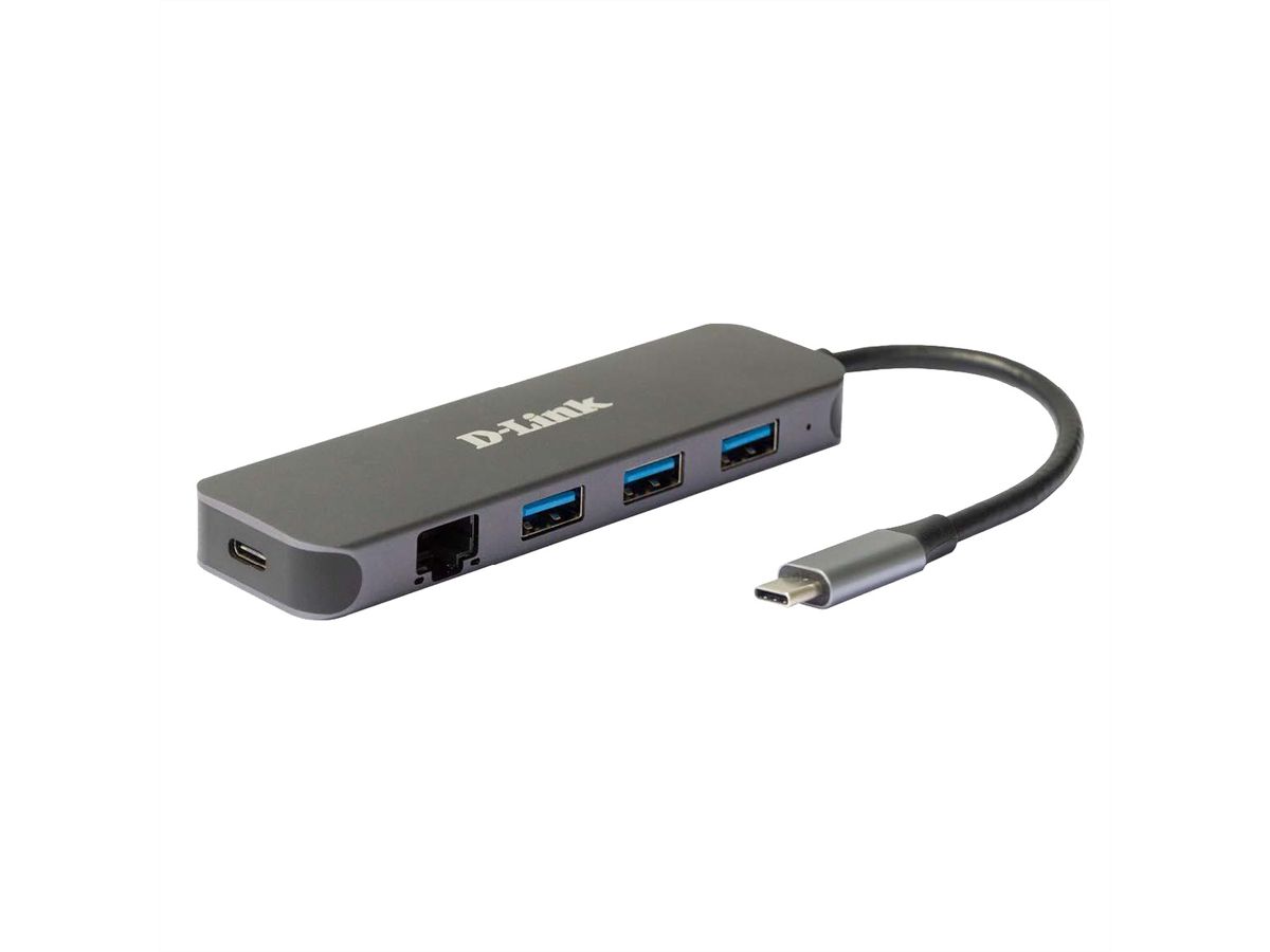 D-Link DUB-2334 Hub USB-C 5 en 1 avec Gigabit Ethernet/Power Delivery
