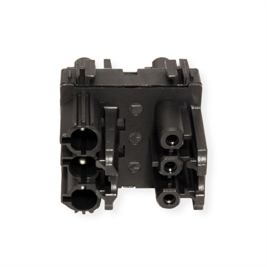 BACHMANN Bloc de distribution WIELAND GST18 1xIn/3xOut avec pattes de blocage, noir