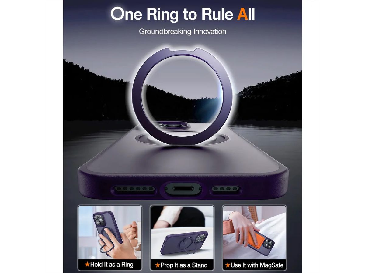 Torras UPRO Ostand Pro Schutzhülle, iPhone 14 Pro, MagSafe, violett