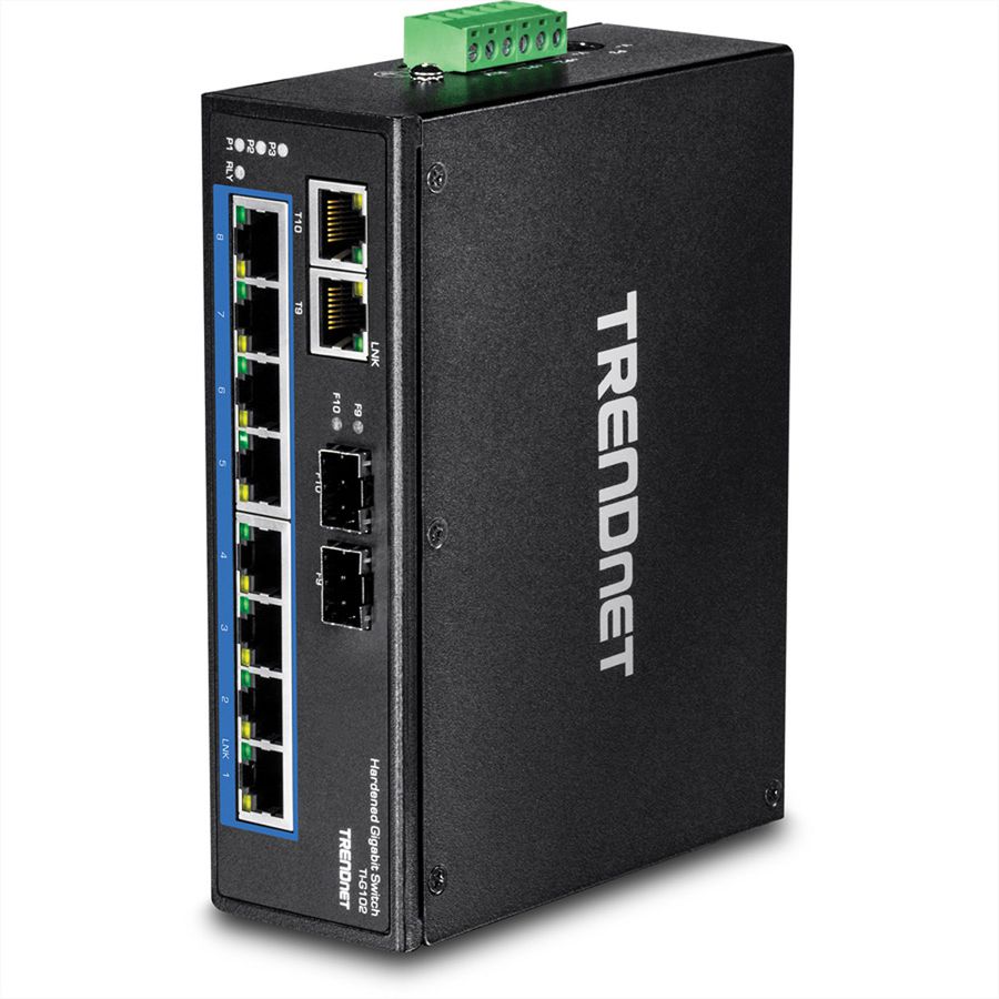 TRENDnet TI-G102 10Port Switch DIN-Rail Industrial Gigabit