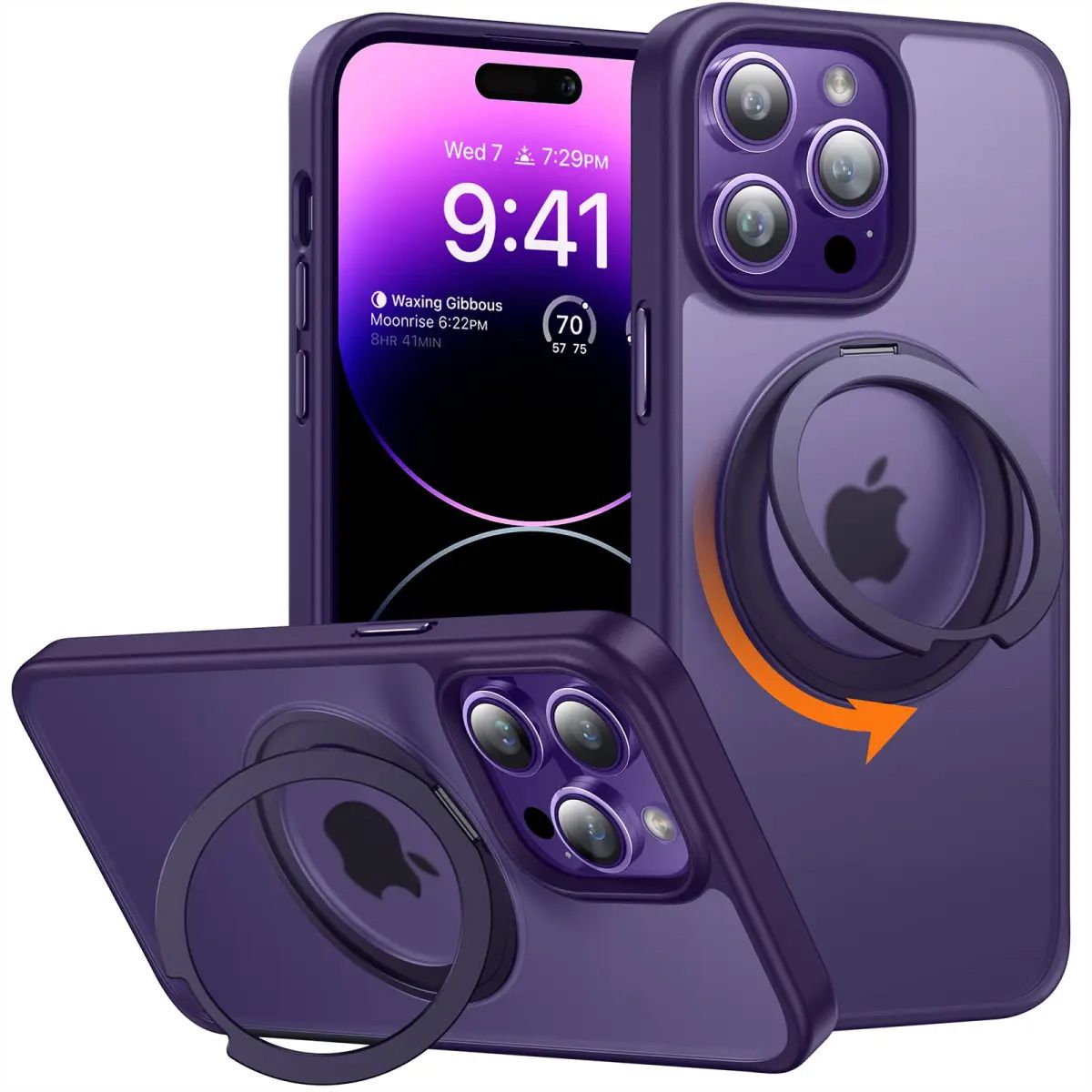 Torras UPRO Ostand Pro Case, iPhone 14 Pro, MagSafe, violet