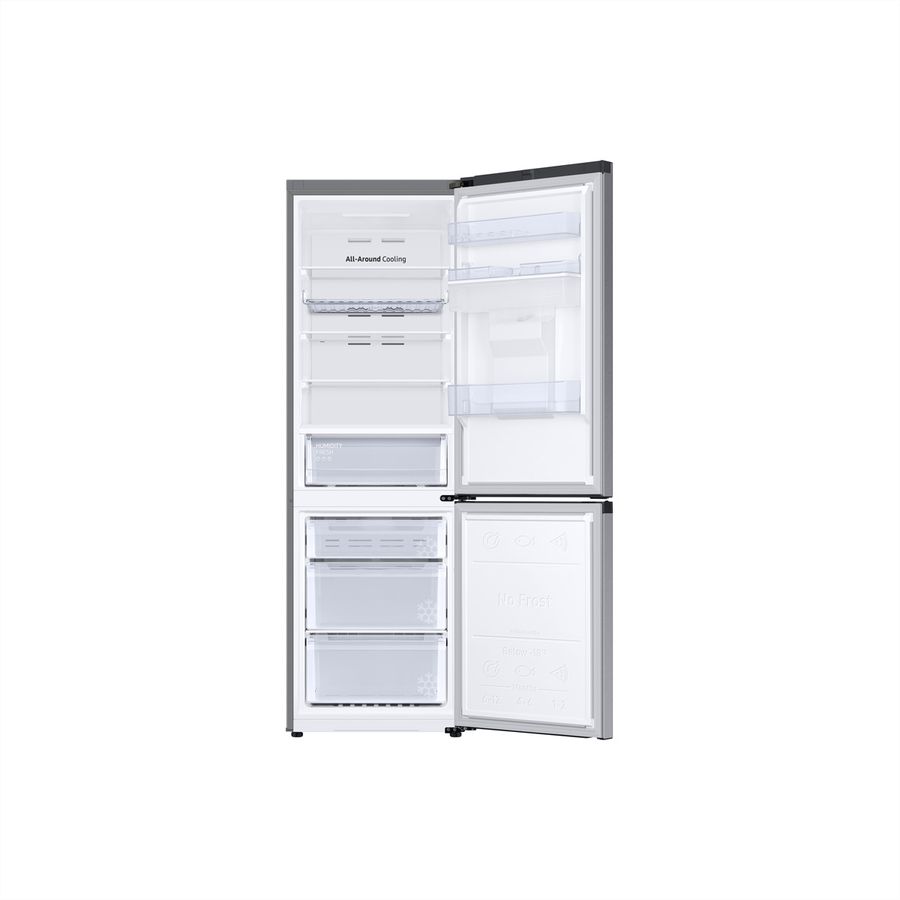 Samsung Réfrigérateur-congélateur RB7300 , 341l, D, WiFi, argenté avec poignée encastrée