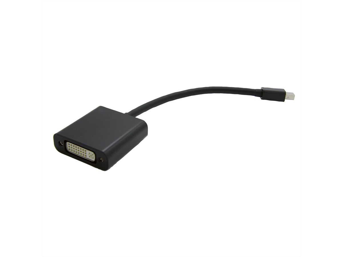 VALUE Mini DisplayPort-DVI Adapter, Mini DP ST - DVI BU