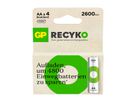 GP Batteries Recyko+, Akku 4xAA, 2600 mAh, 1,2 V