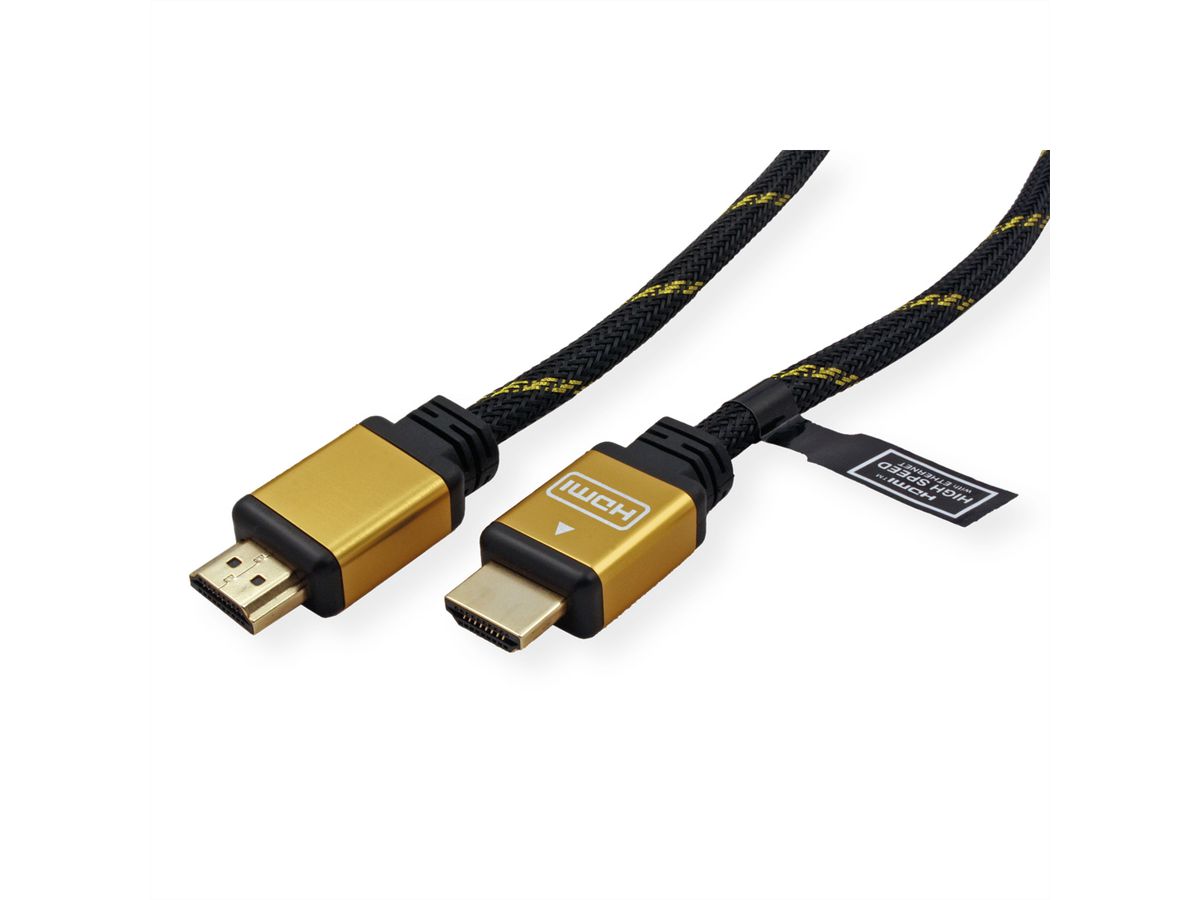 ROLINE GOLD Câble HDMI High Speed avec Ethernet, M-M, 1,5 m