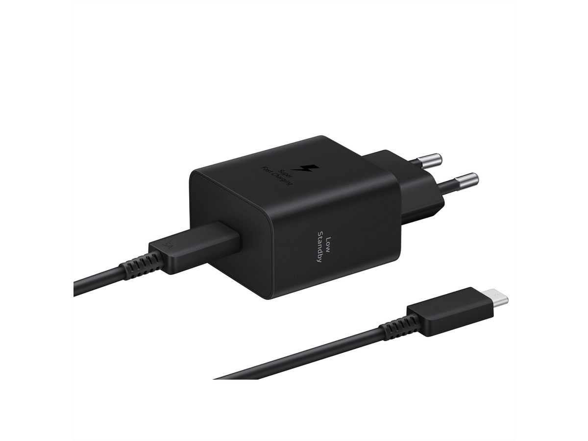 Samsung Power Adapter 45W USB-C, PowerDelivery avec câble, noir