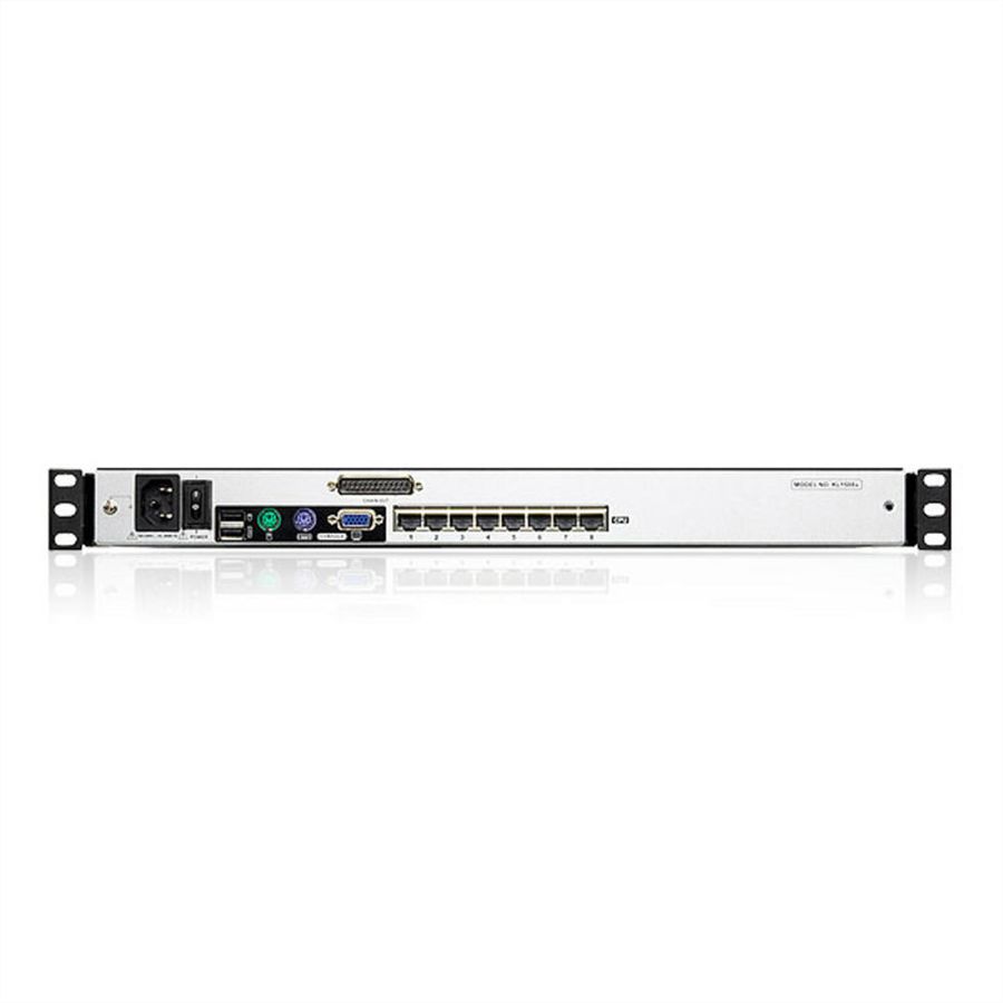 ATEN KL1508AN Commutateur KVM LCD 48cm Multi-Interface Cat 5 à 8 ports, CH-Layout