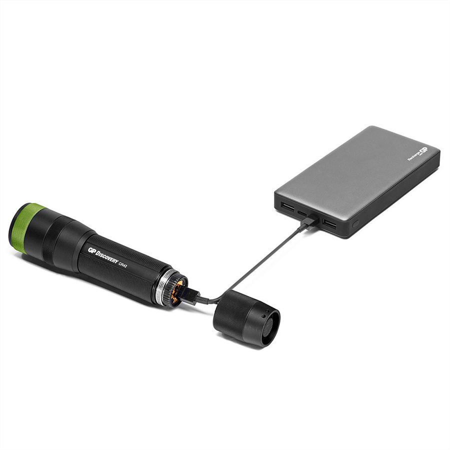 GP Discovery Lampe torche CR42, 40-1000lm, 170m de portée, 40 h, IPX4