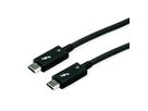 ROLINE Câble Thunderbolt™ 4 USB type C, M/M, 8K UHD-2, 40Gbit/s, 100W, actif, noir, 1,5 m