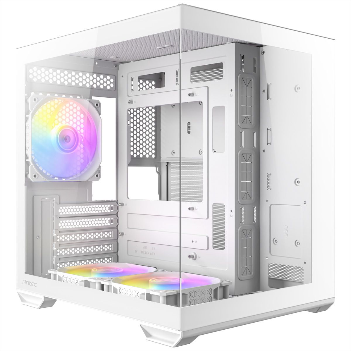ANTEC CX60M ARGB Boîtier PC Mini Tour Micro-ATX, blanc