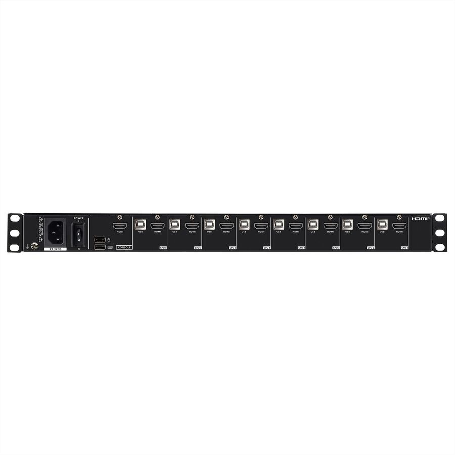 ATEN CL3708NX IT 8-Port-USB-HDMI-Einzelschienen-Breitbild-LCD-KVM-Konsole, IT-Layout