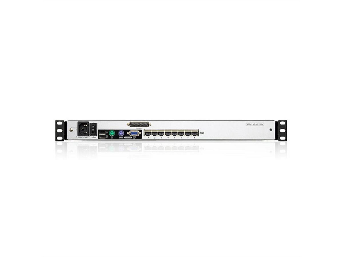 ATEN KL1508AN Commutateur KVM LCD 48cm Multi-Interface Cat 5 à 8 ports, FR-Layout