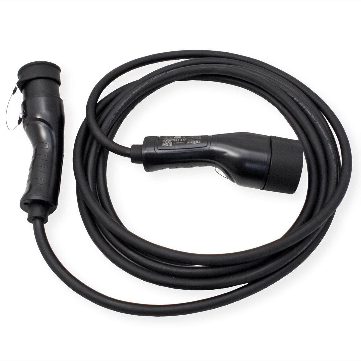 ROLINE E-Auto Ladekabel Typ2, 1-phasig, 250VAC (1P+N+E), 32 A, 7,4 kW, 5 m