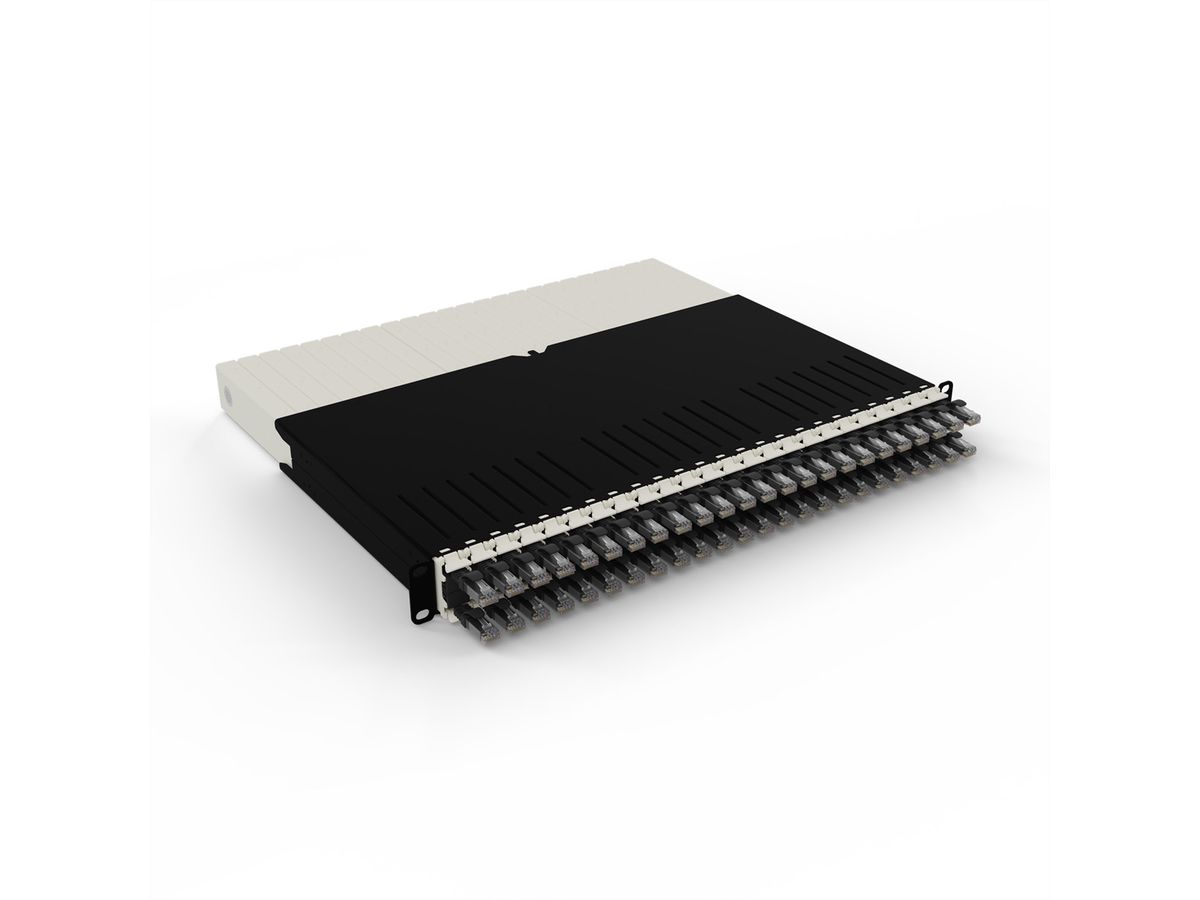 patchbox.one 8RU UTP noir Cat.6a 0,8m