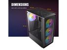 ANTEC AX26 RGB Elite Boîtier PC Midi Tower Gaming ATX, noir