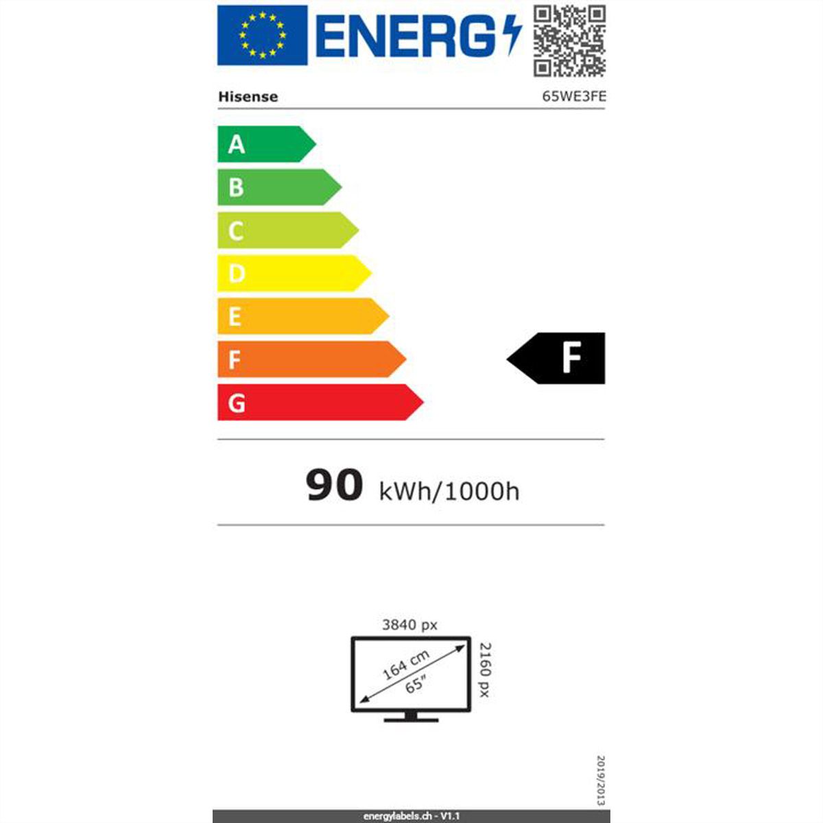 Hisense Interactive Display 65WE3FE, 65", 16/7, UHD, 350cd/m², A14