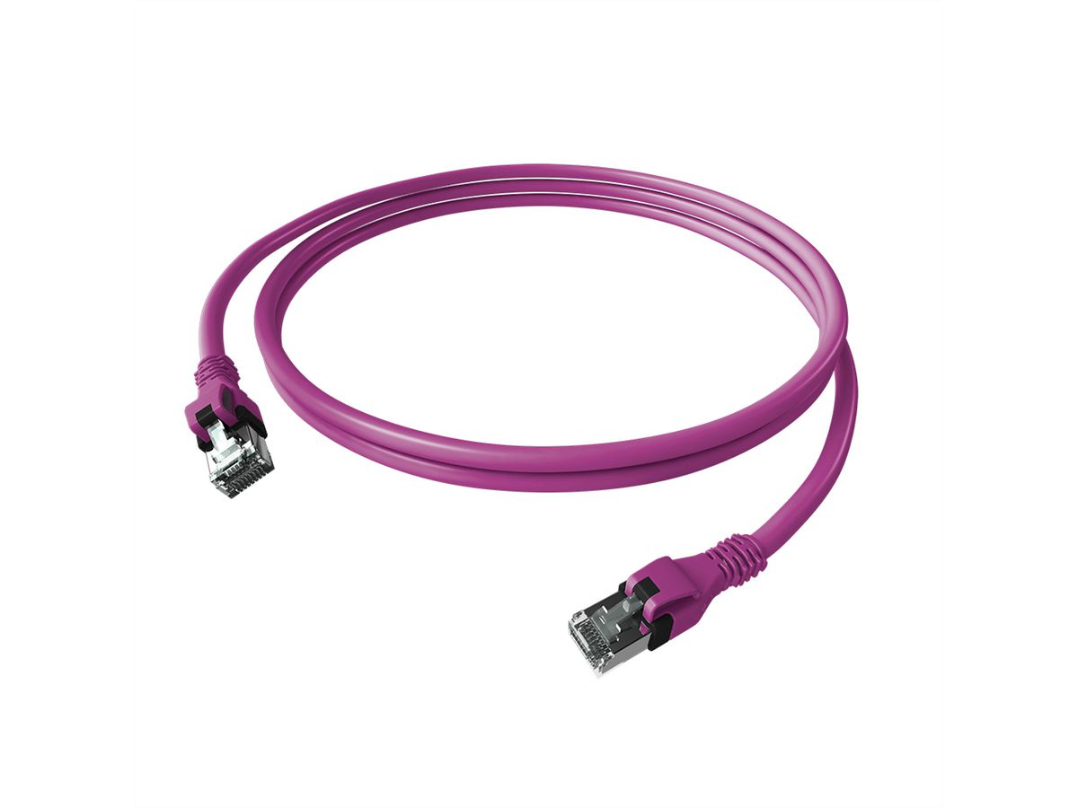 Cordon EasyLan DualBoot PushPull IP20, Cat.6A (Classe EA), S/FTP, violet, 5 m