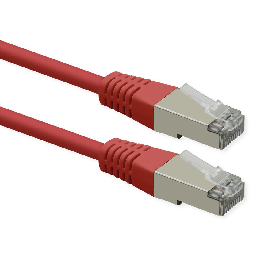 ROLINE Patchkabel Cat.6 (Class E), PoE, S/FTP (PiMF), rot, 5 m